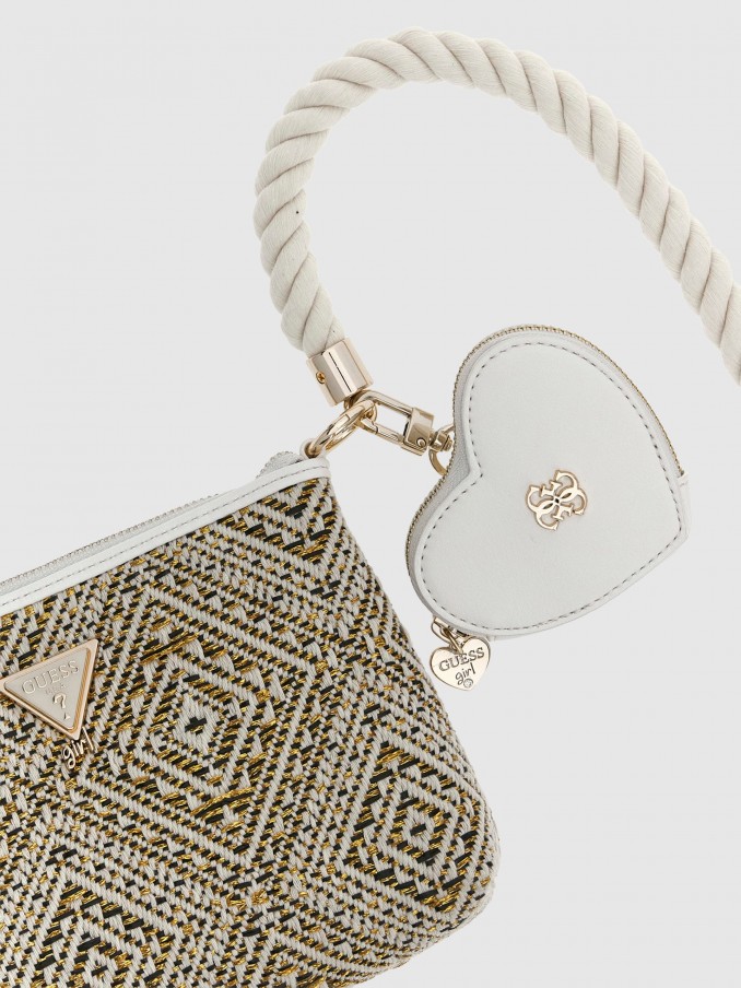Mala Guess Menina Jacquard Mini Crossbody Bag