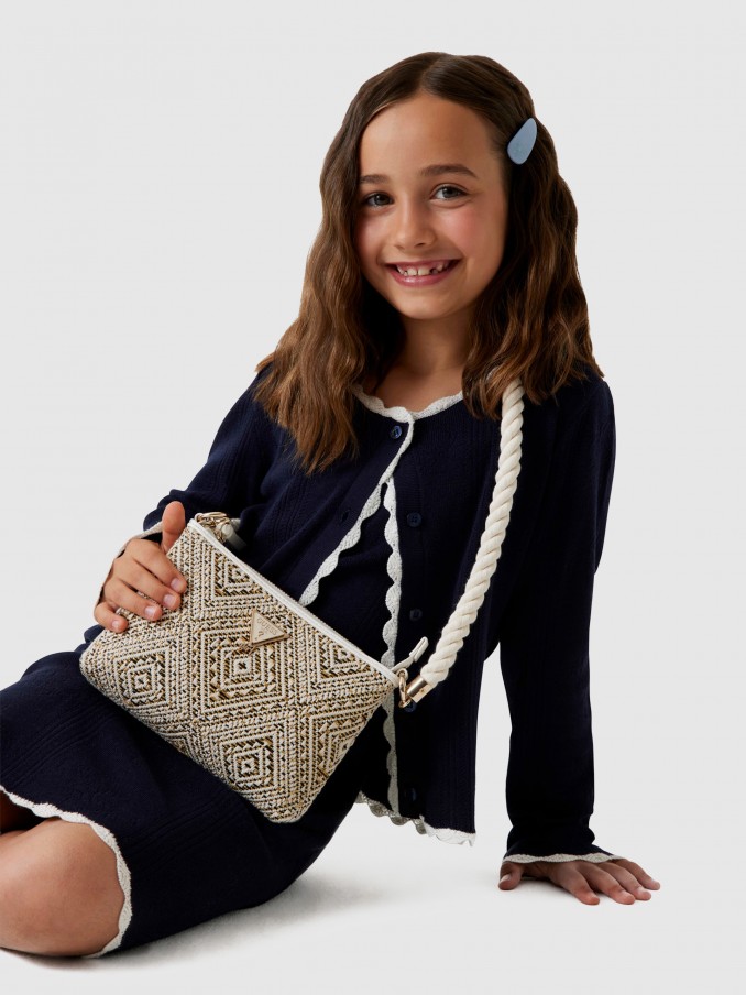 Mala Guess Menina Jacquard Mini Crossbody Bag