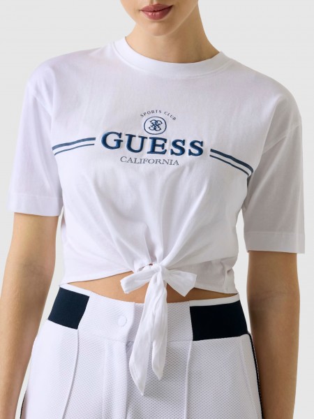 T-Shirt Guess Mulher Cn Ss Bow T-Shirt