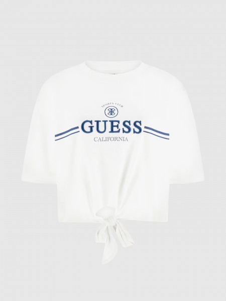 T-Shirt Guess Mulher Cn Ss Bow T-Shirt