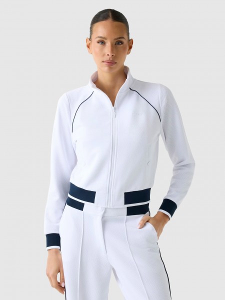 Casaco Guess Mulher Sarah Pique Hn Full Zip Jacket