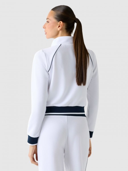 Casaco Guess Mulher Sarah Pique Hn Full Zip Jacket