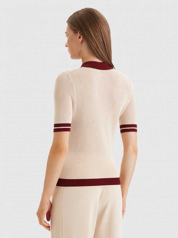Polo Guess Mulher Gabry Ss Cropped Polo Swtr