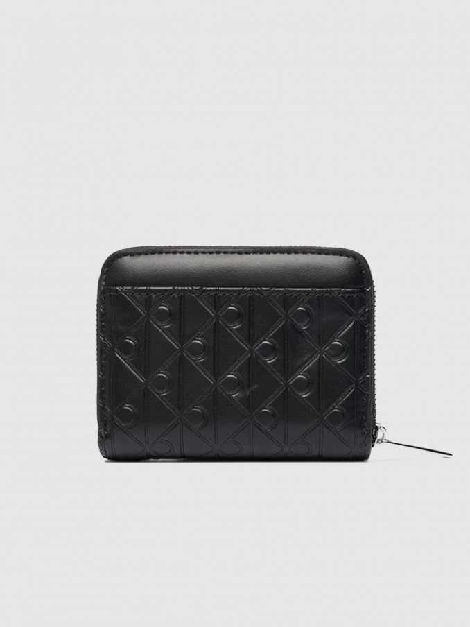 Carteira Calvin Klein Mulher Emblem Aop Embossed Zip Around
