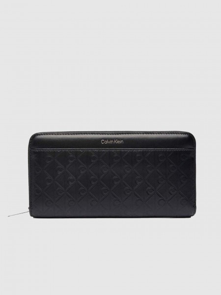 Carteira Calvin Klein Mulher Emblem Aop Embossed Long Wallet