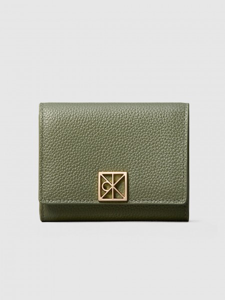 Carteira Calvin Klein Mulher Emblem Hw Pebble Trifold W/zip Carteira Calvin Klein Mulher Emblem Hw Pebble Trifold W/zip