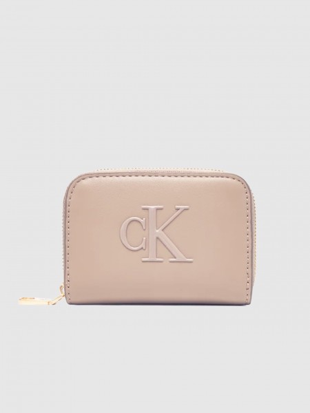 Carteira Calvin Klein Mulher Bold Ck Medium Zip Around