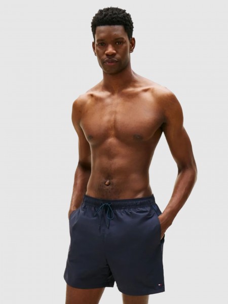 Shorts Man Navy Blue Tommy Hilfiger