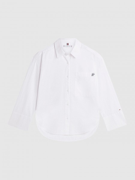 Camisa Tommy Hilfiger Mulher Oversized Shirt (Ext Sizing)