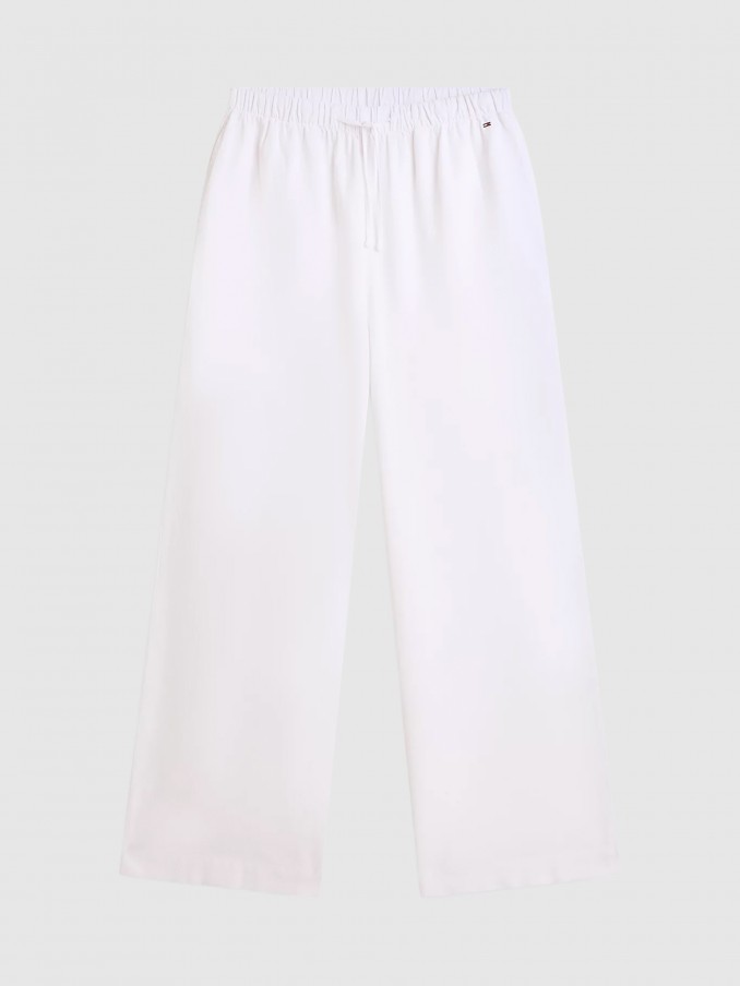 Pantalones Mujer Blanco Tommy Hilfiger
