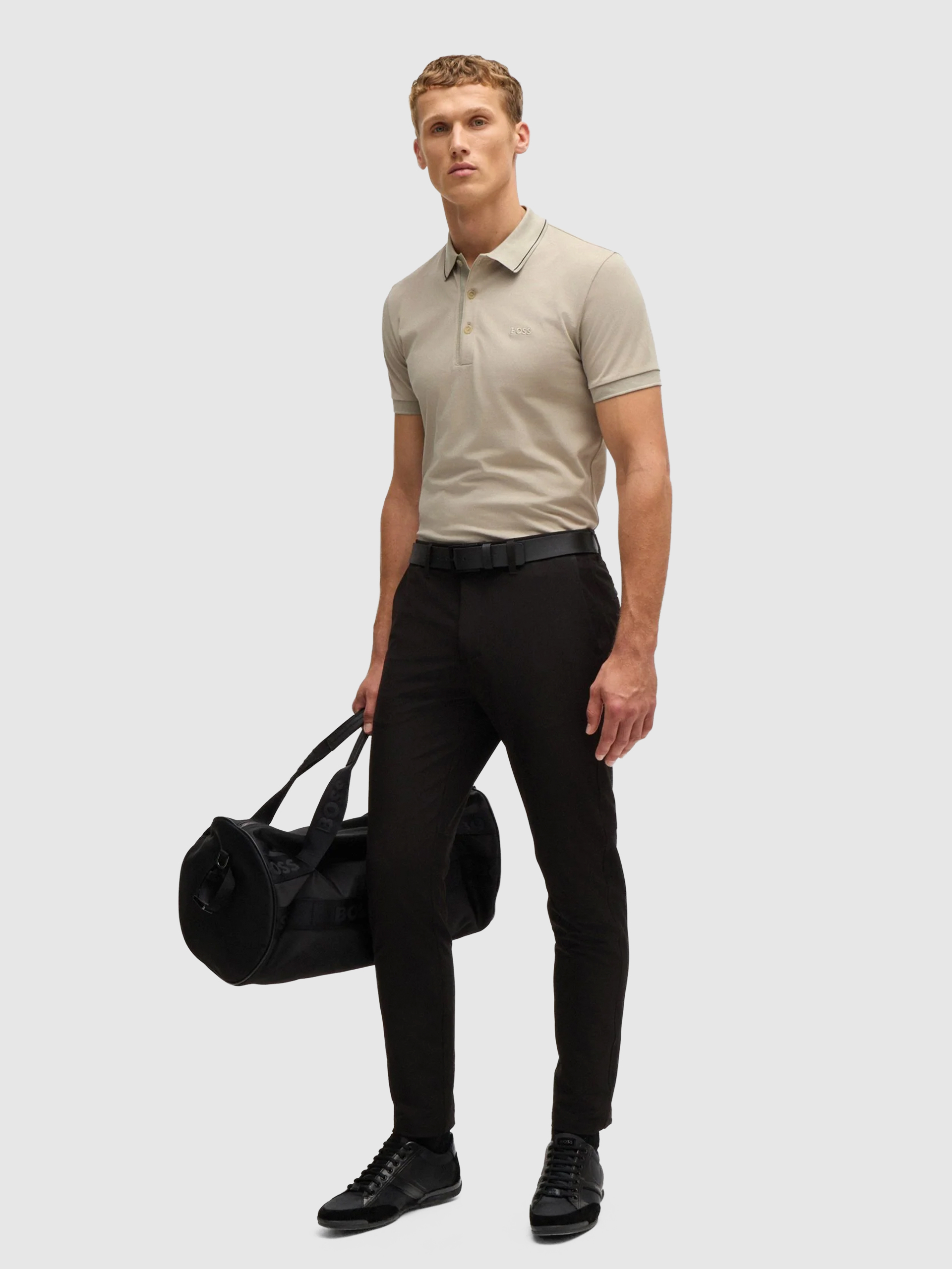 Polo Shirt Man Cream Boss - Orange