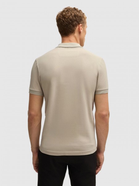 Polo Shirt Man Cream Boss - Orange