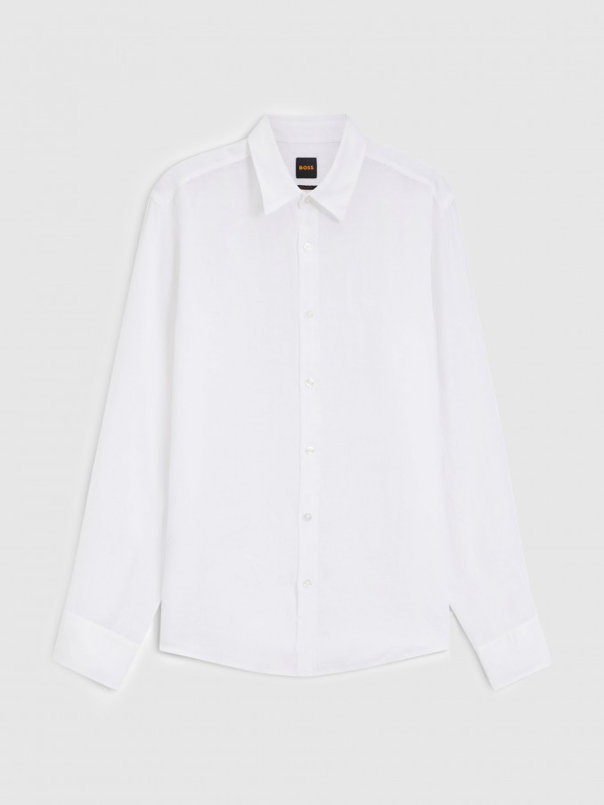 Shirt Man White Boss - Orange