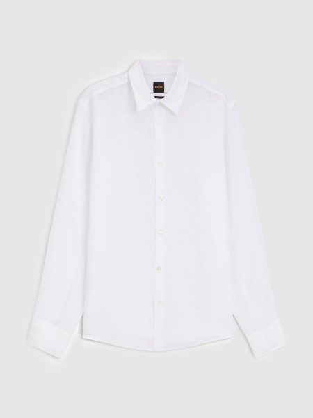 Shirt Man White Boss - Orange