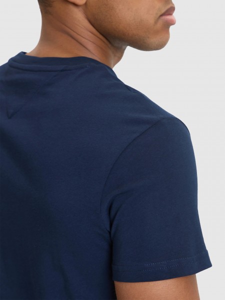 T-Shirt Tommy Jeans Homem Tjm Slim Sign Chest Ss Tee Ext