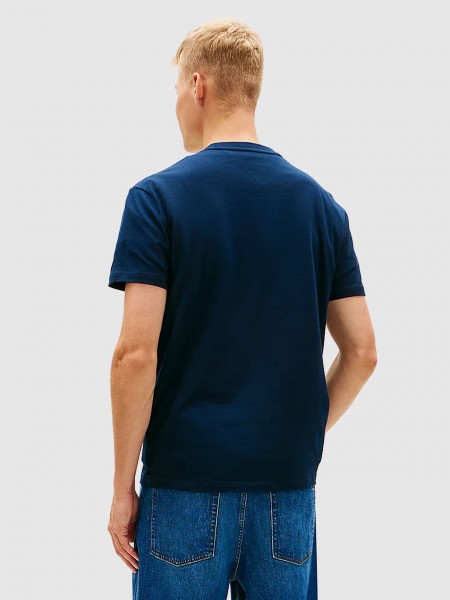 T-Shirt Tommy Jeans Homem Tjm Reg Signature Stripe T Ext