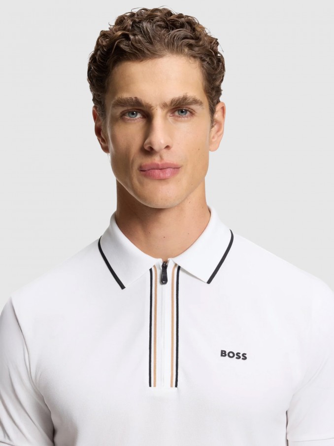 Polo Shirt Man White Boss