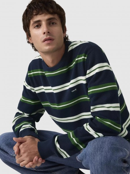 Camisola Levis Homem Lightweight Hm Sweater Blues
