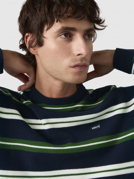 Camisola Levis Homem Lightweight Hm Sweater Blues
