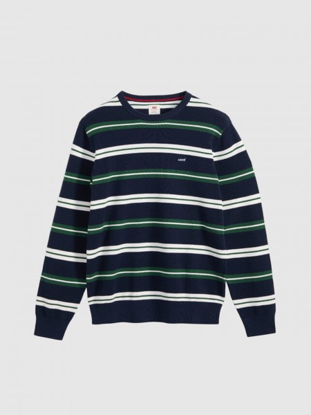Camisola Levis Homem Lightweight Hm Sweater Blues