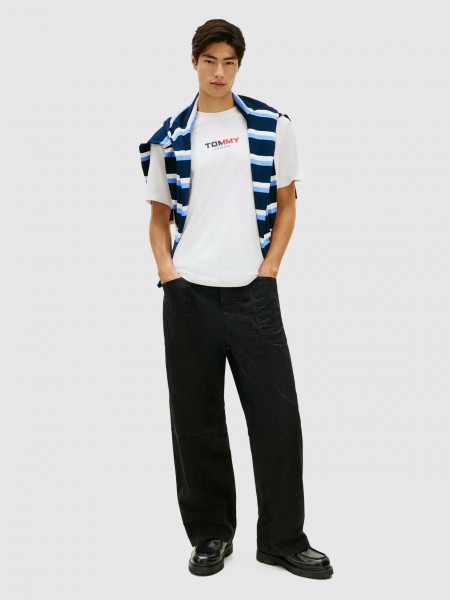 T-Shirt Tommy Jeans Homem Tjm Rlx La Backprint Ss Tee Ext