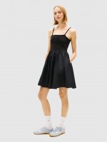 Dress Woman Black Tommy Jeans Dress Woman Black Tommy Jeans