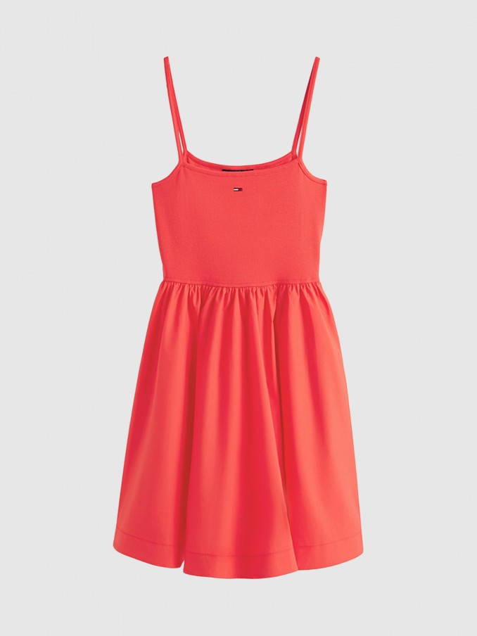 Vestido Mujer Rojo Tommy Jeans