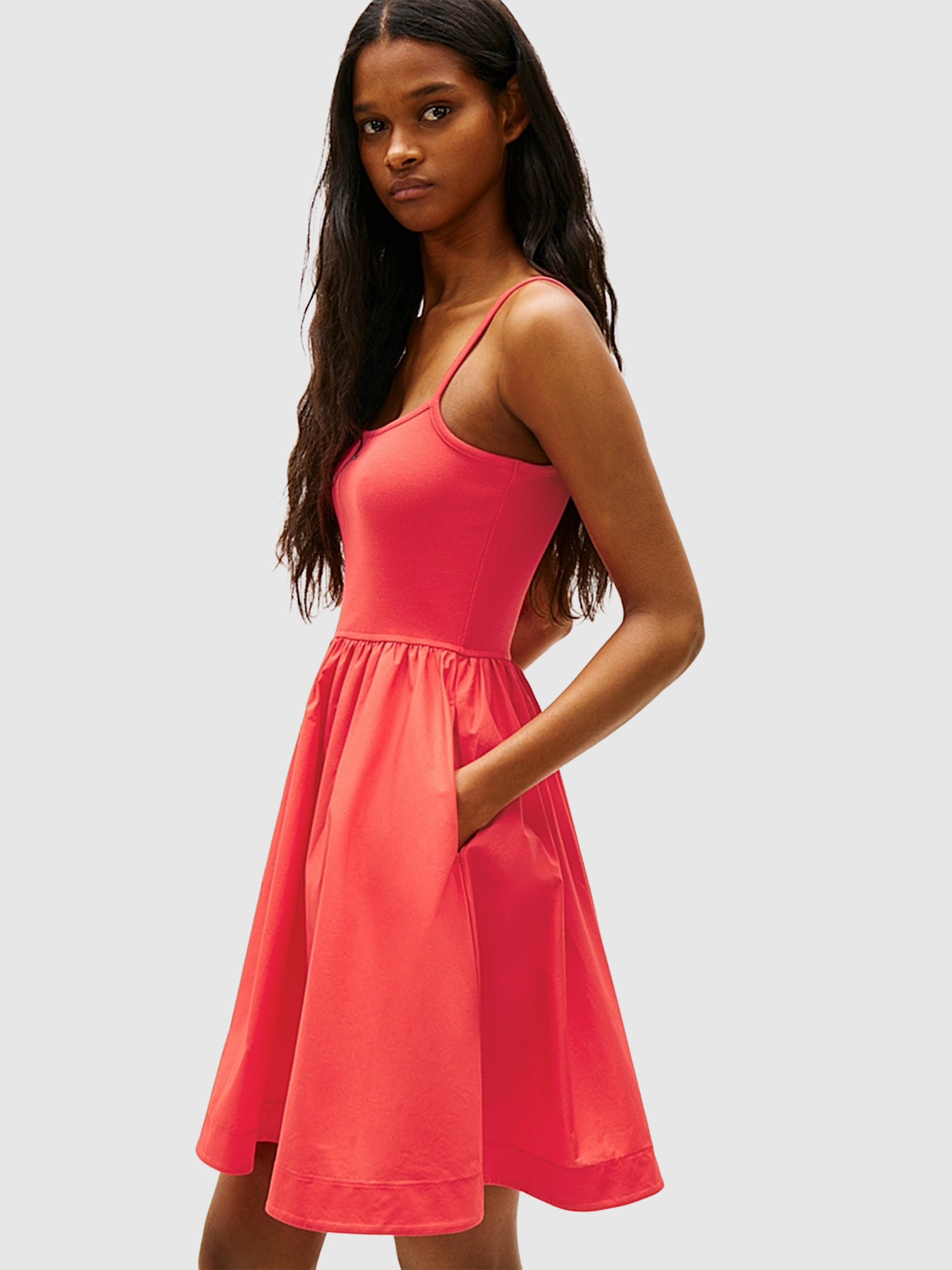 Vestido Mujer Rojo Tommy Jeans