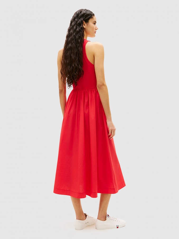 Dress Woman Red Tommy Jeans