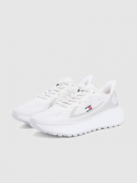 Sapatilha Tommy Jeans Mulher Tjw Sporty Knit Runner Sapatilha Tommy Jeans Mulher Tjw Sporty Knit Runner