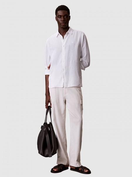 Shirt Man White Calvin Klein Shirt Man White Calvin Klein