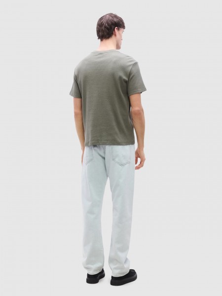 T-Shirt Calvin Klein Homem Ss Waffle Badge Crewnk Tee