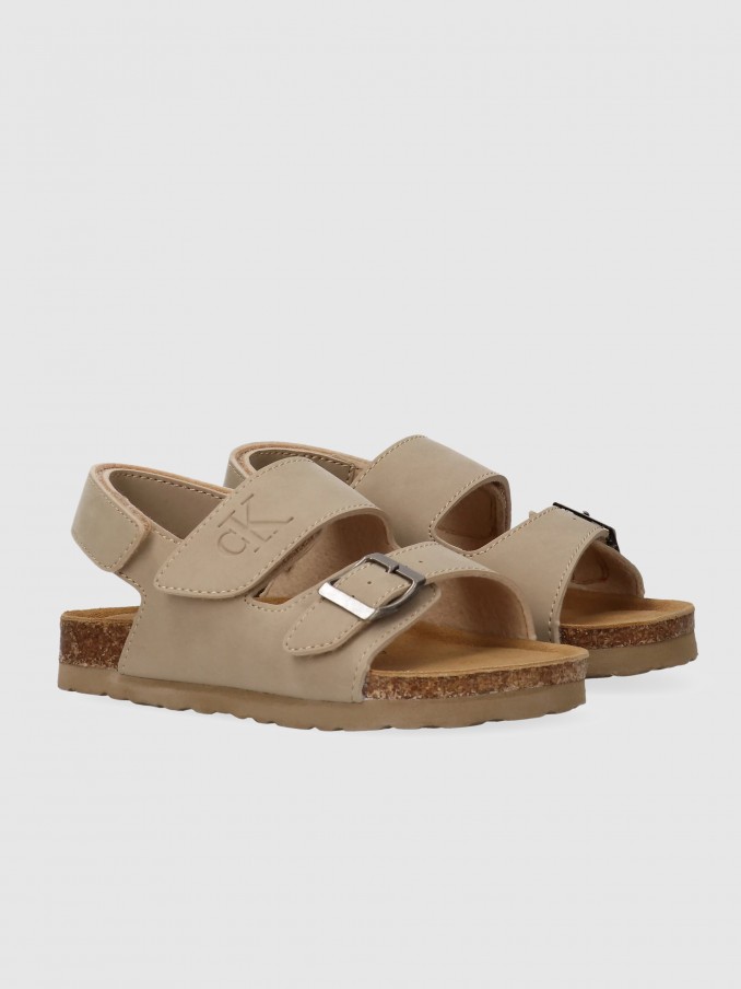 Sandalias Niño Beige Calvin Klein