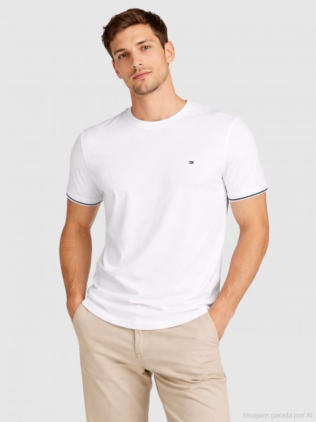 T-Shirt Tommy Hilfiger Homem Performance Tipped Tee