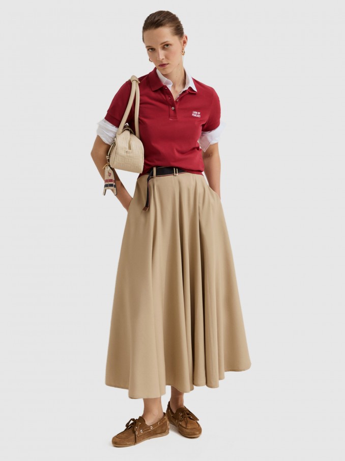 Skirt Woman Beige Lion Of Porches