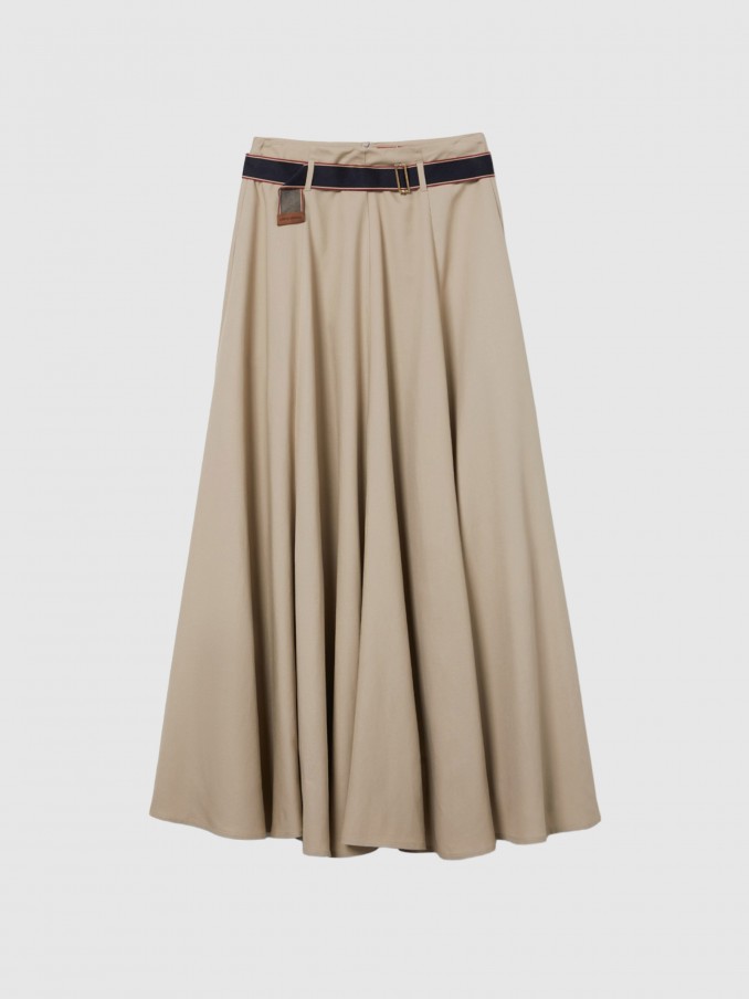 Skirt Woman Beige Lion Of Porches