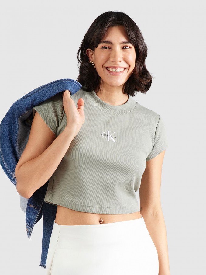 Mulher Monogram Baby Tee Calvin Klein