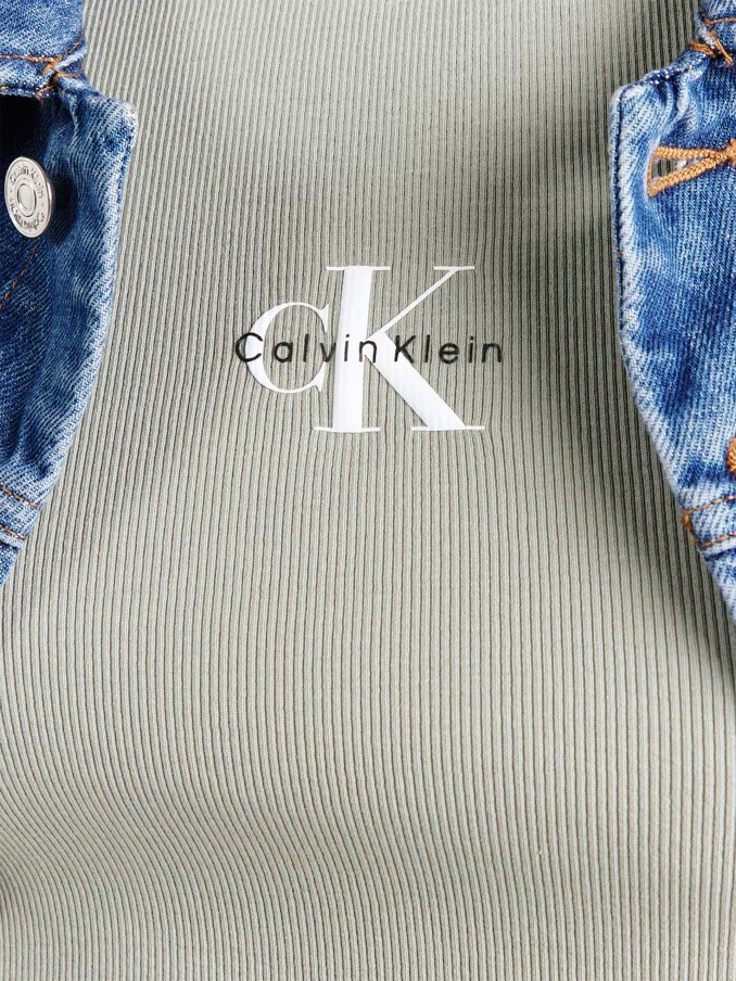 Mulher Monogram Baby Tee Calvin Klein