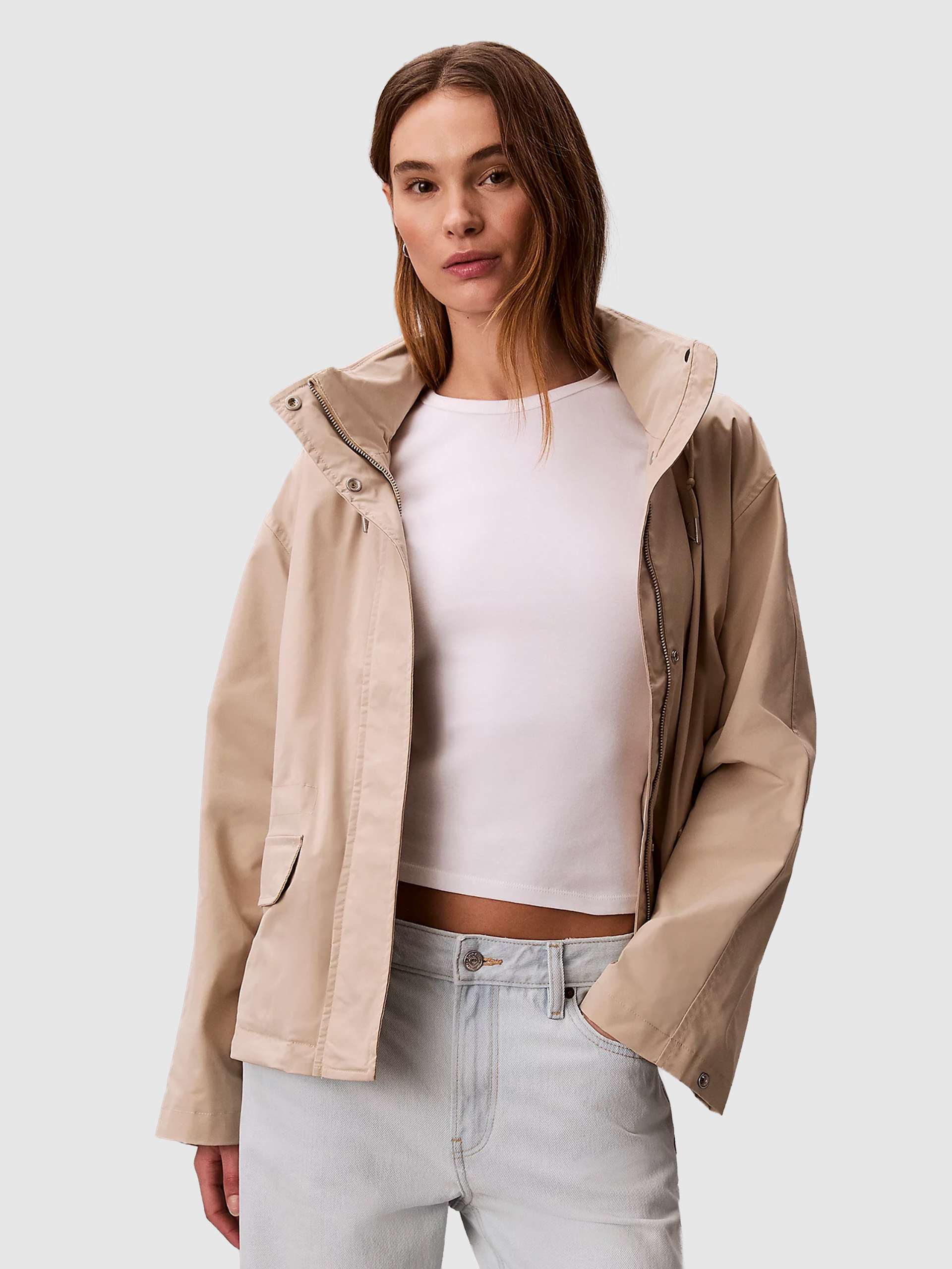 Chaqueta Mujer Beige Calvin Klein