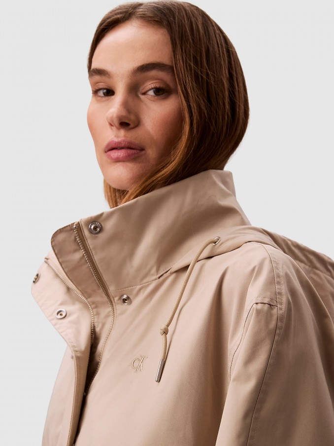 Chaqueta Mujer Beige Calvin Klein