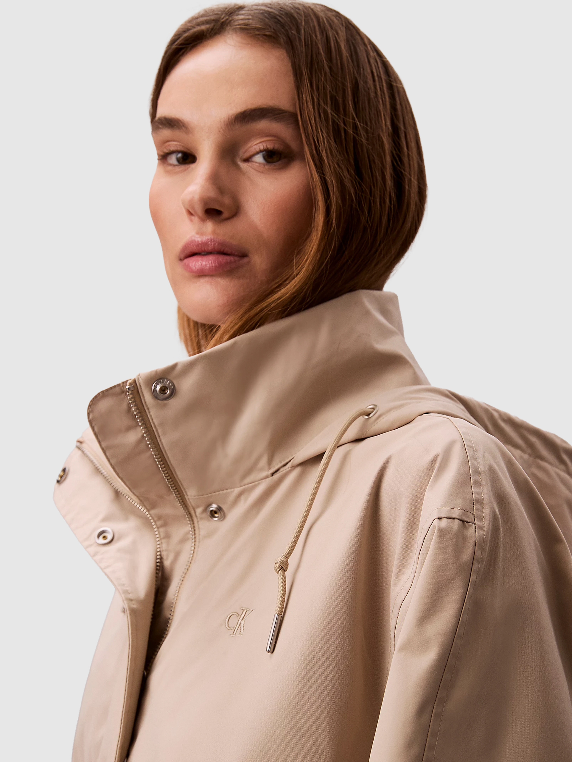 Chaqueta Mujer Beige Calvin Klein