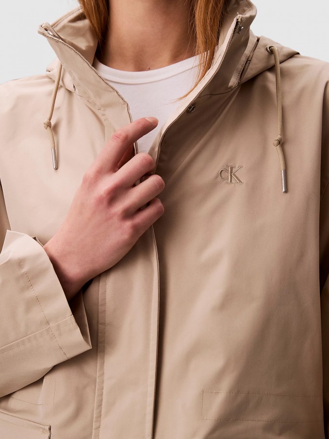Chaqueta Mujer Beige Calvin Klein