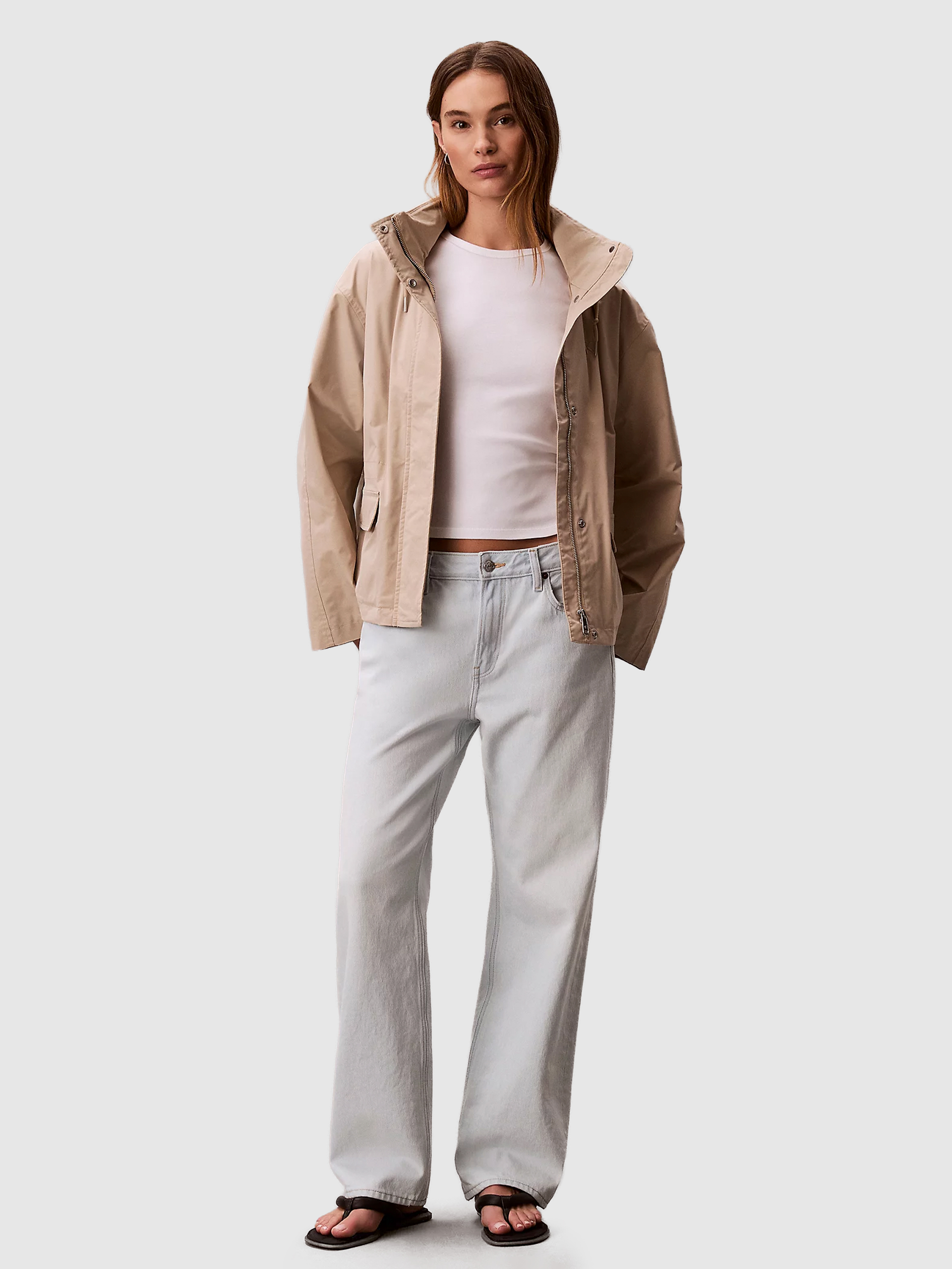 Chaqueta Mujer Beige Calvin Klein