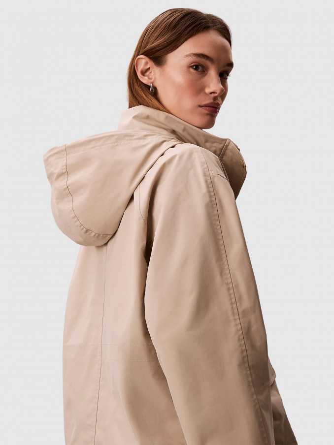 Chaqueta Mujer Beige Calvin Klein