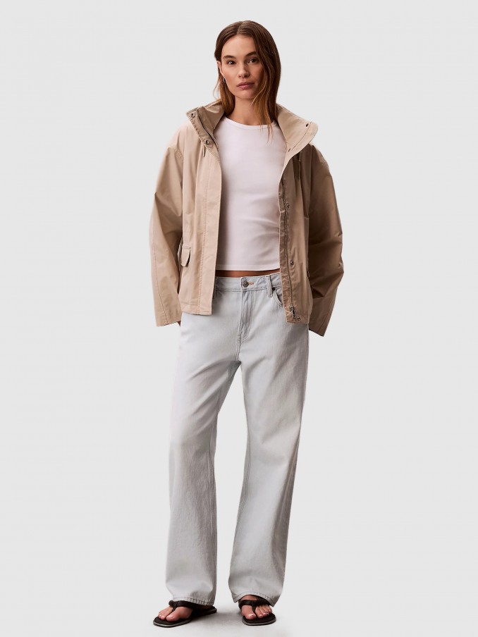 Chaqueta Mujer Beige Calvin Klein