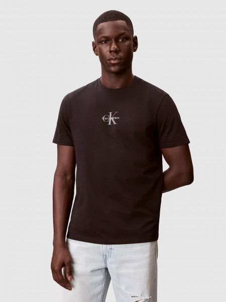 T-Shirt Calvin Klein Homem Ss 30S Micro Monologo Graphic Te