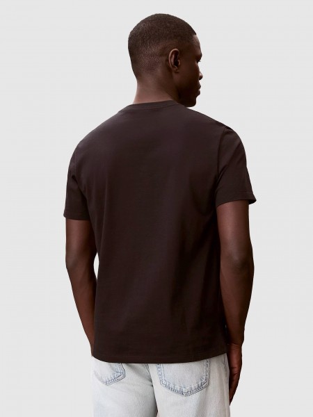 T-Shirt Calvin Klein Homem Ss 30S Micro Monologo Graphic Te