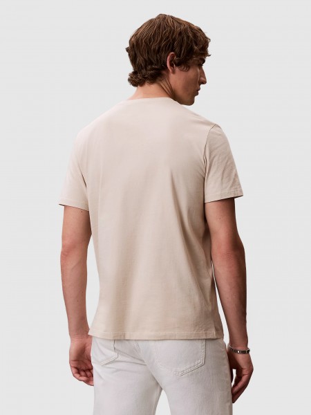 T-Shirt Calvin Klein Homem Ss 30S Micro Monologo Graphic Te