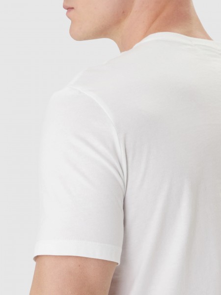 T-Shirt Calvin Klein Homem Ss 30S Jersey Classic Micro Mono