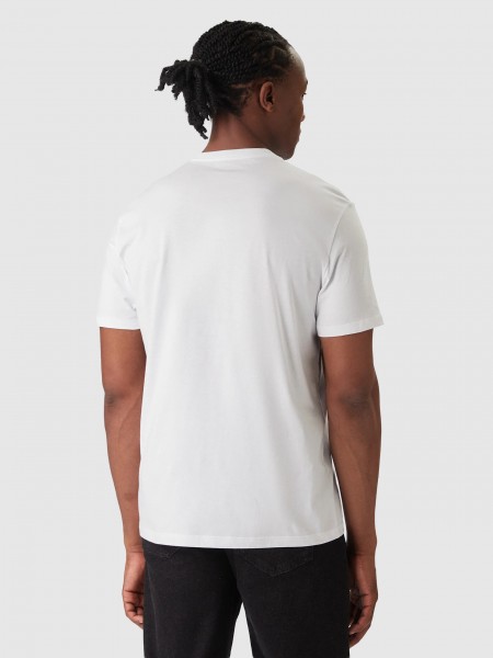 T-Shirt Calvin Klein Homem Ss 30S Whsl Ck Word Circle Graph